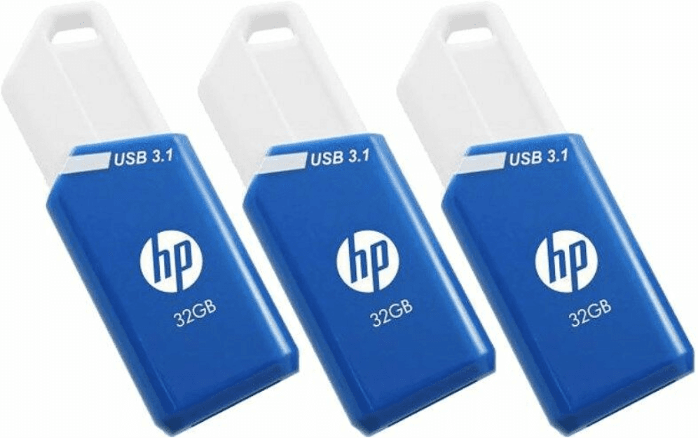 Pendrive USB 3.1 Hp 32GB X755W Pack 3x32GB Azul — imagen 1