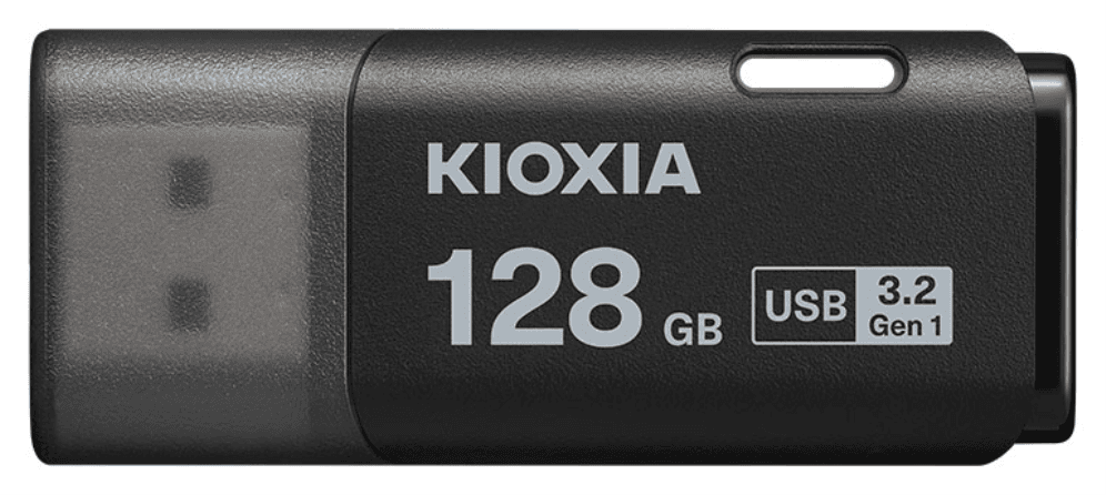 Pendrive USB 3.2 Kioxia 128GB U301 Hayabusa Negro LU301K128GG4 — imagen 1
