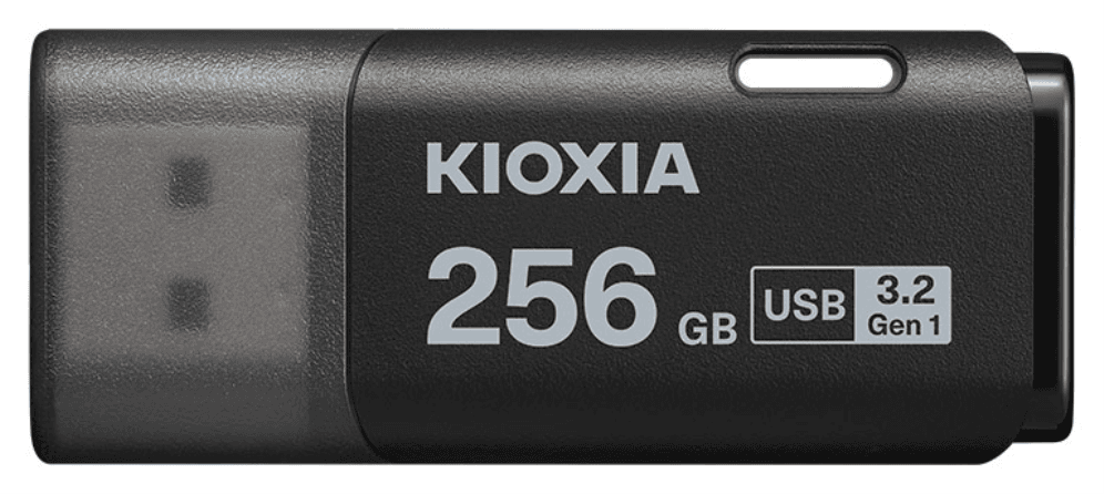 Pendrive USB 3.2 Kioxia 256GB U301 Hayabusa Negro LU301K256GG4 — imagen 1