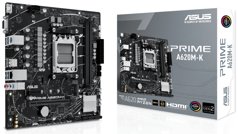Placa Base Asus Prime A620M-K AM5 Micro-ATX 2xDDR5 — imagen 1