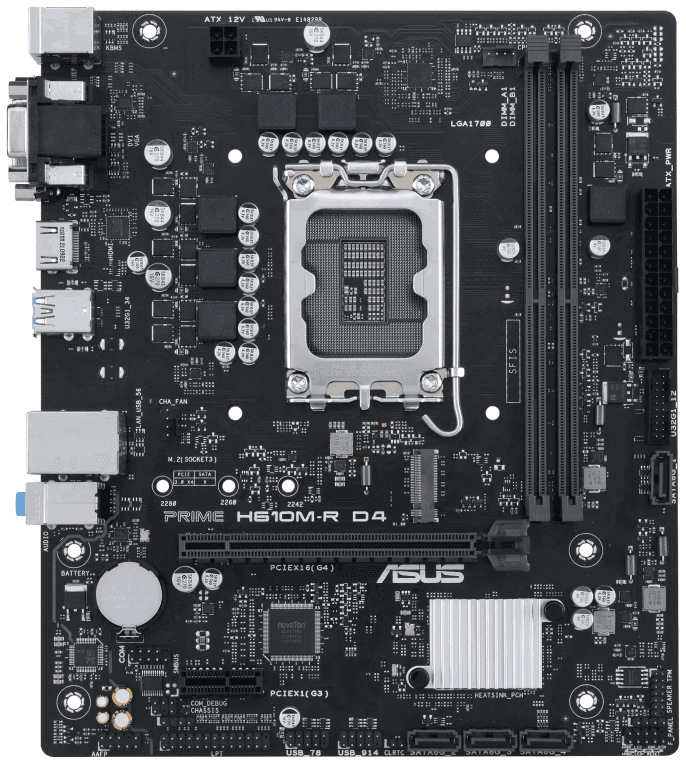 Placa Base Asus Prime H610M-R D4 LGA1700 Micro-ATX 2xDDR4 — imagen 1