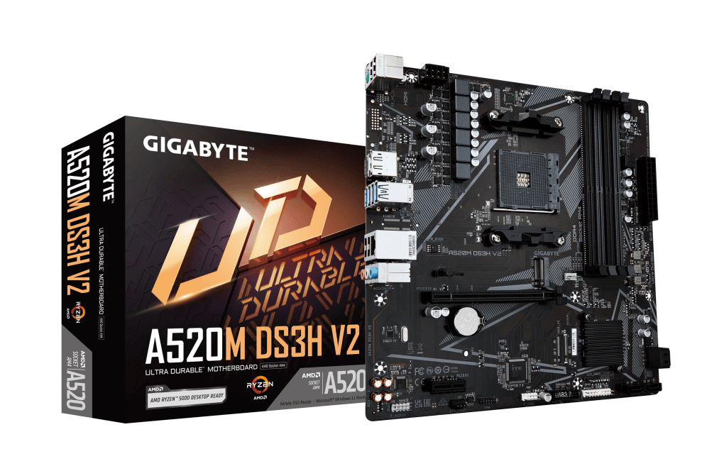 Placa Base Gigabyte A520M DS3H V2 AM4 Micro-ATX 4xDDR4 — imagen 1