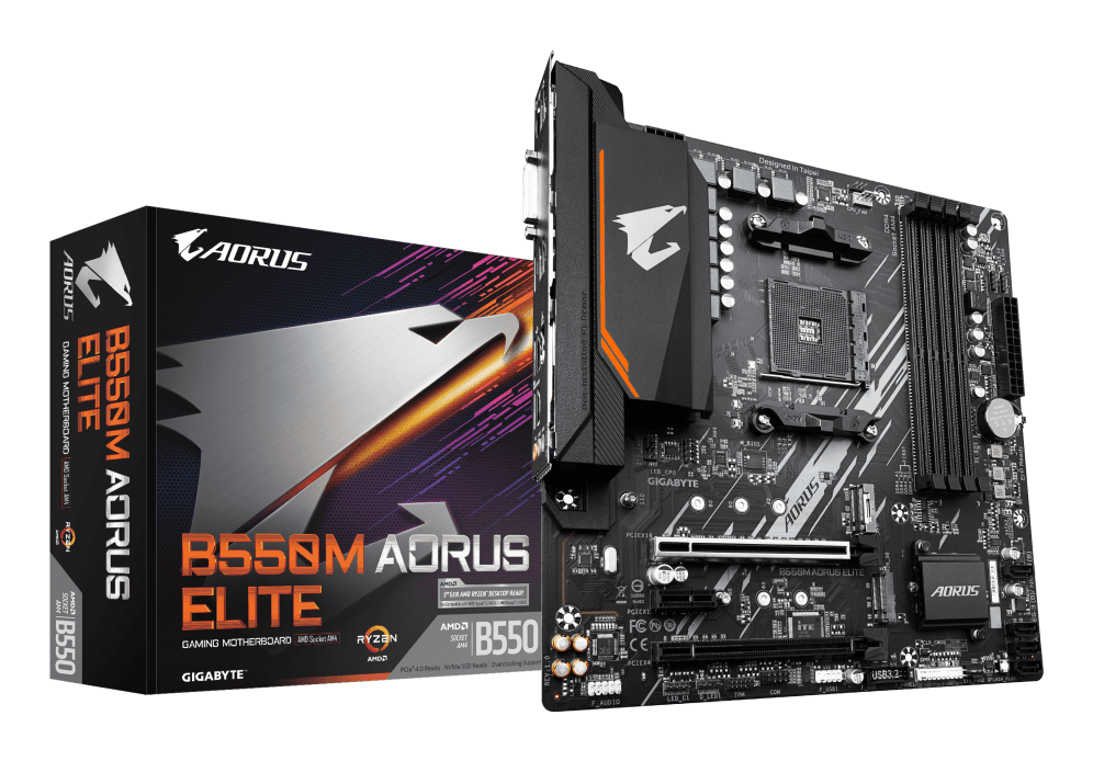 Placa Base Gigabyte B550M Aorus Elite AM4 Micro-ATX 4xDDR4 — imagen 1