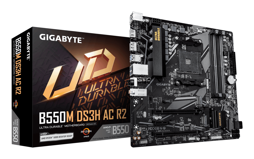 Placa Base Gigabyte B550M DS3H AC AM4 Micro-ATX 4xDDR4 — imagen 1