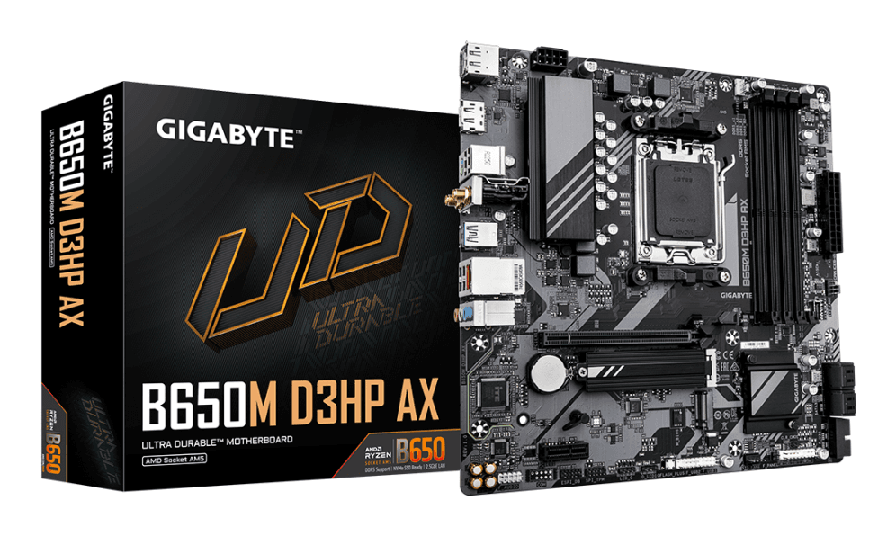Placa Base Gigabyte B650M D3HP AX AM5 Micro-ATX 4xDDR5 — imagen 1