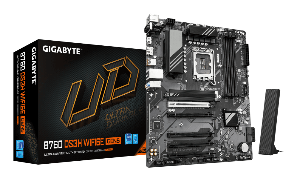 Placa Base Gigabyte B760 DS3H WiFi6E Gen5 LGA1700 ATX 4xDDR5 — imagen 1