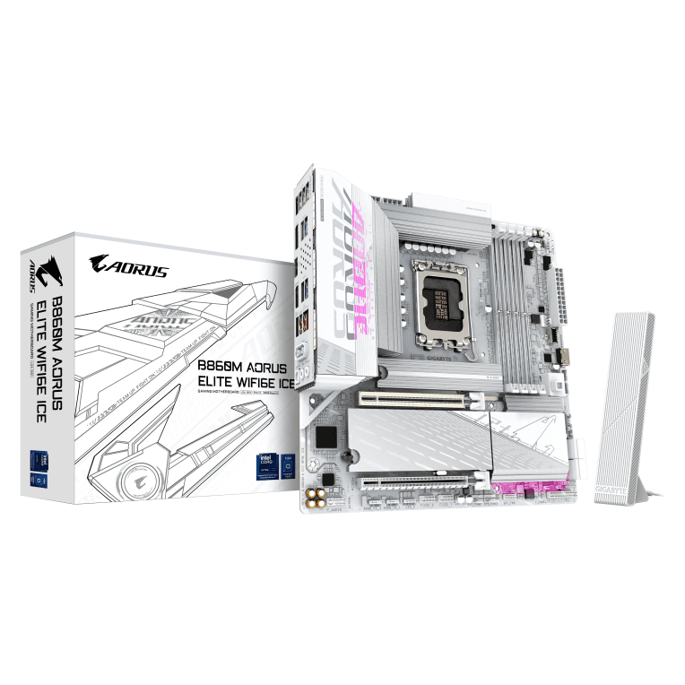Placa Base Gigabyte B860M A Elite WF6E ICE AM5 Micro-ATX 4xDDR5 — imagen 1