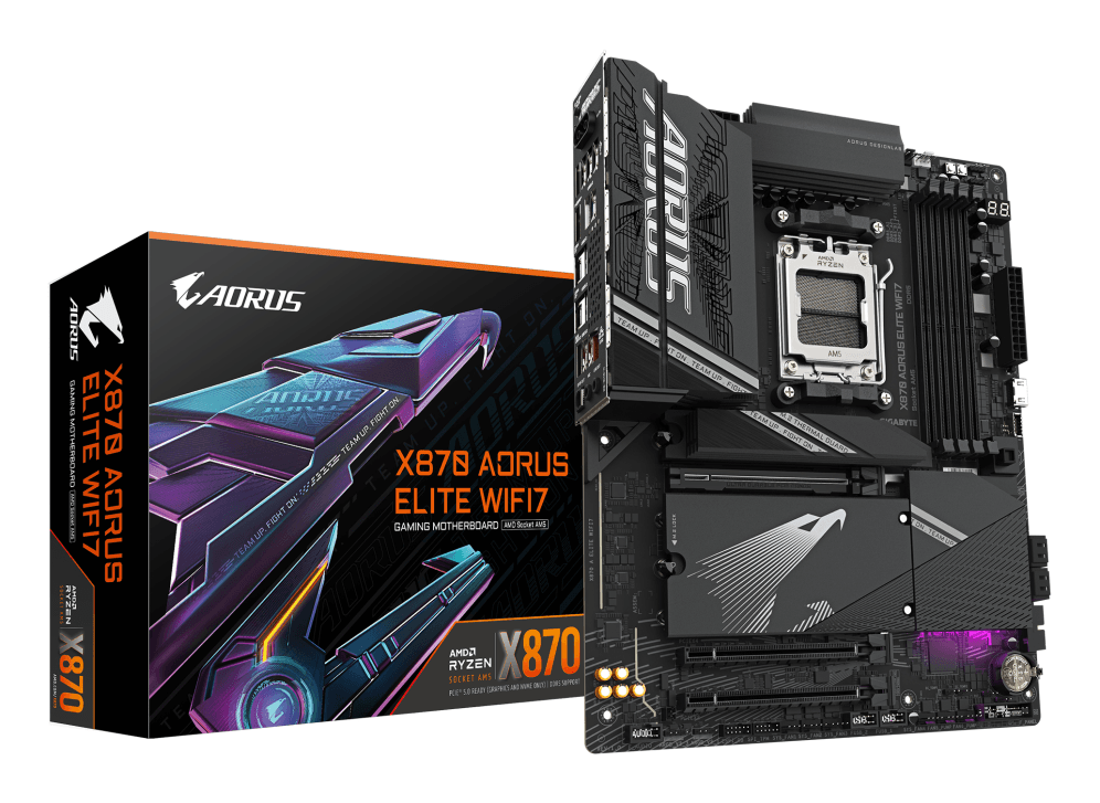 Placa Base Gigabyte X870 Aorus Elite WiFi7 AM5 ATX 4xDDR5 — imagen 1