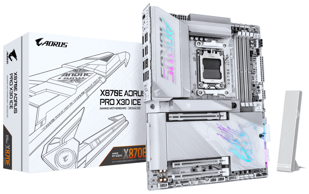 PLACA BASE GIGABYTE X870E A PRO X ICE AM5 DDR5 — imagen 1