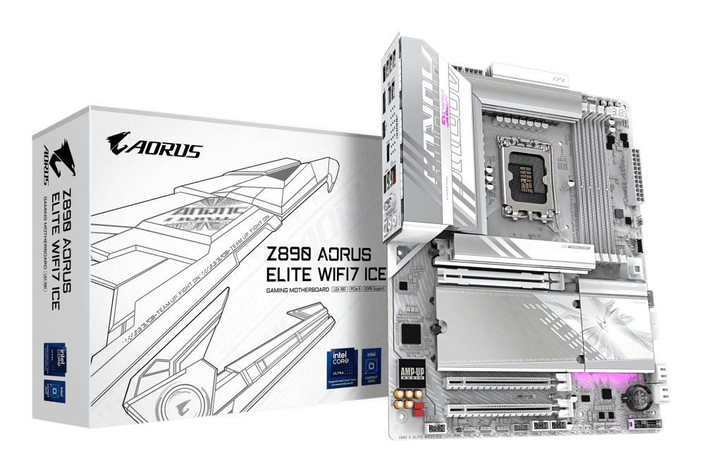 Placa Base Gigabyte Z890 A Elite WF7 Ice LGA1851 ATX 4xDDR5 — imagen 1