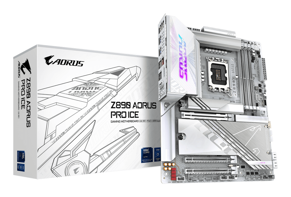 Placa Base Gigabyte Z890 Aorus Pro Ice LGA1851 ATX 4xDDR5 — imagen 1