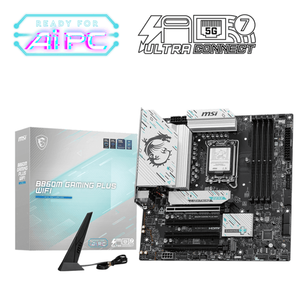 Placa Base MSI B860M Gaming Plus WiFi AM5 Micro-ATX 4xDDR5 — imagen 1