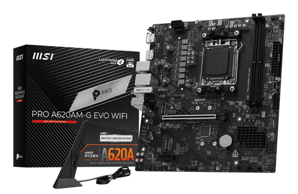 Placa Base MSI PRO A620AM-G EVO WiFi AM5 Micro-ATX 2xDDR5 — imagen 1