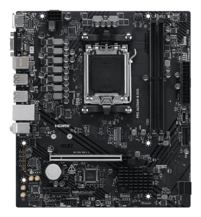 Placa Base MSI PRO A620M-B EVO AM5 Micro-ATX 2xDDR5 — imagen 1