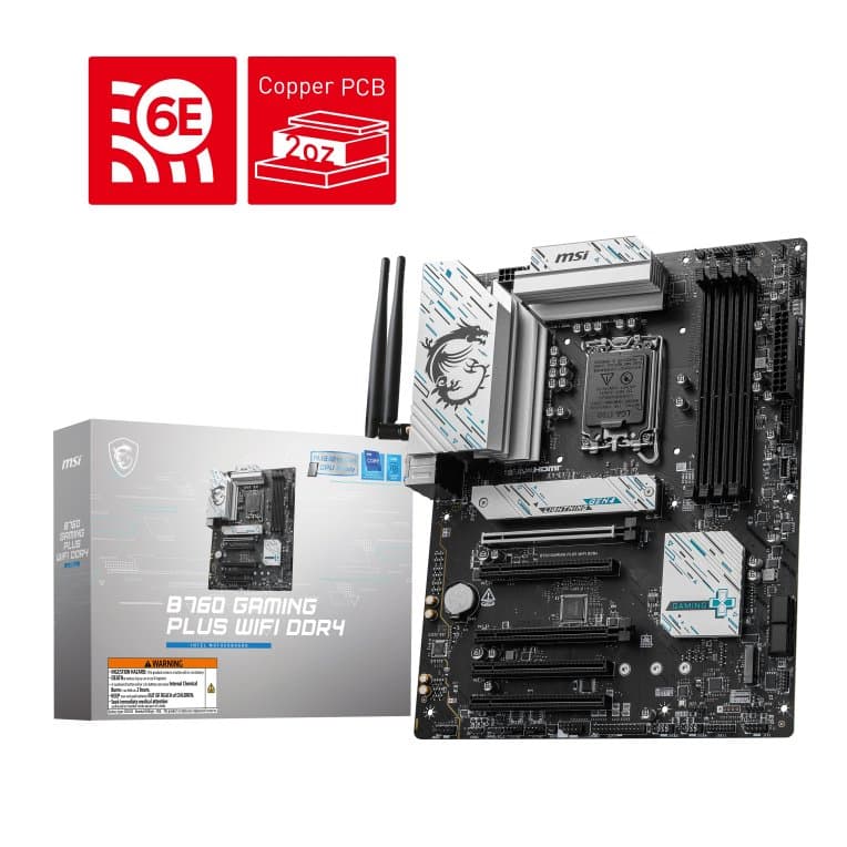 Placa Base MSI PRO B760 Gaming Plus WiFi LGA1700 ATX 4xDDR4 — imagen 1