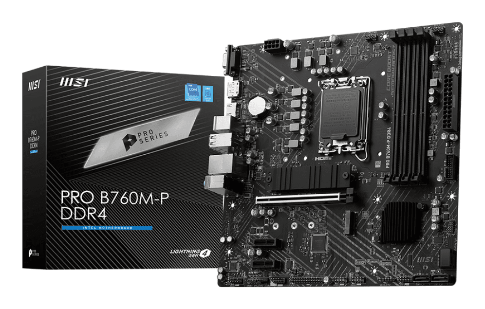 Placa Base MSI Pro B760M-P LGA1700 Micro-ATX 4xDDR4 — imagen 1