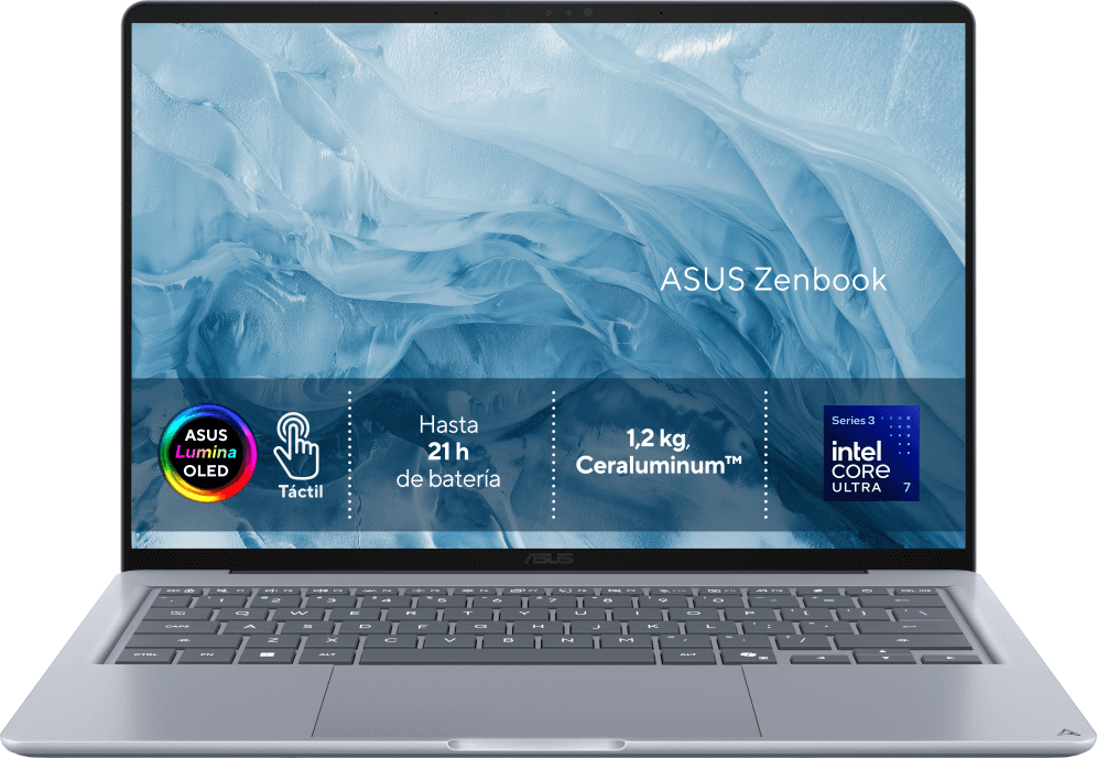 PORTATIL ASUS ZENBOOK 14 UX3480AA-SU535W U7 355 24GB 512GB 14"OLED W11H BLUE noAC — imagen 1