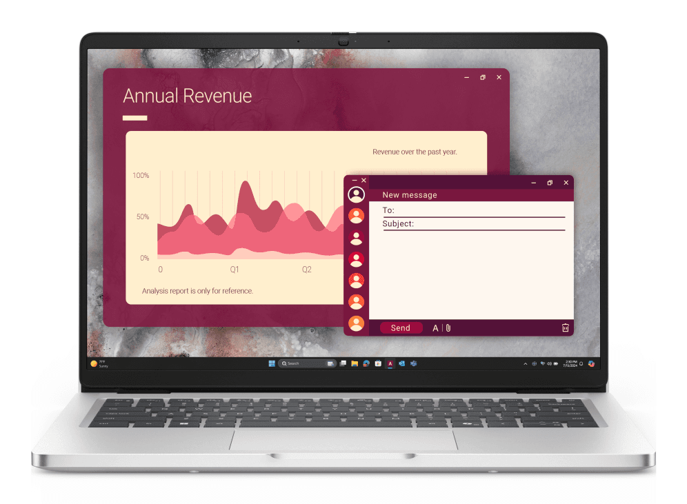 Portátil Dell Pro 14 PC14250 intel U5 235U 16Gb 512Gb 14"FHD Negro W11P — imagen 1