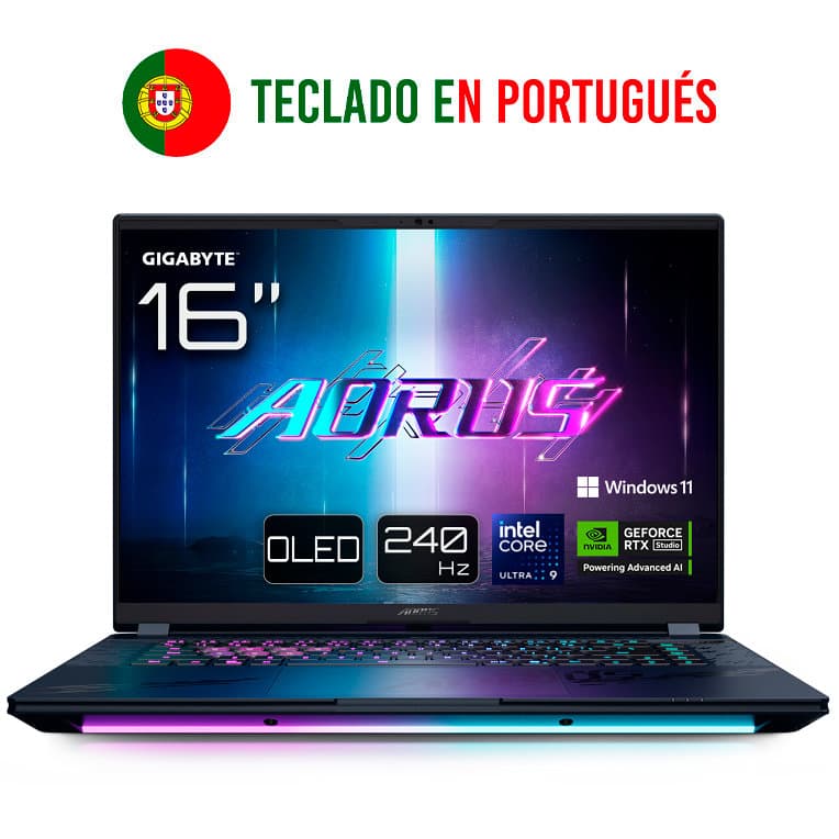 Portátil Gigabyte Aorus Master 16 Intel U9-275HX RTX 5080 32Gb 1Tb 16"OLED W11P — imagen 1