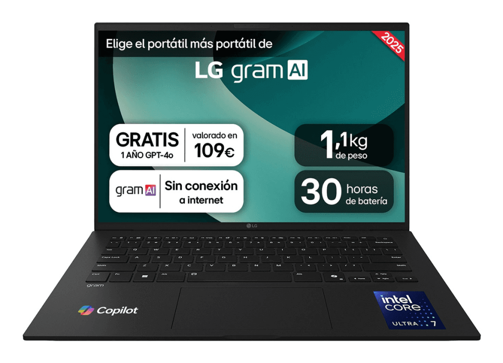 Portátil Lg Gram U7-255H 32Gb 1Tb 14"WUXGA FreeDOS — imagen 1