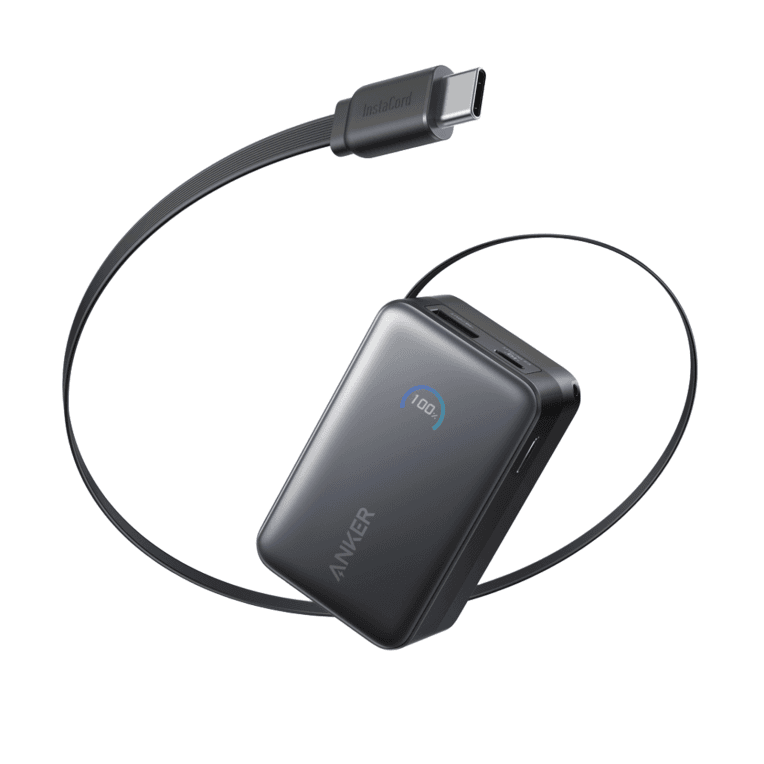 Power Bank Anker Nano 10000mAh 45W Con Cable USB-C Retráctil — imagen 1