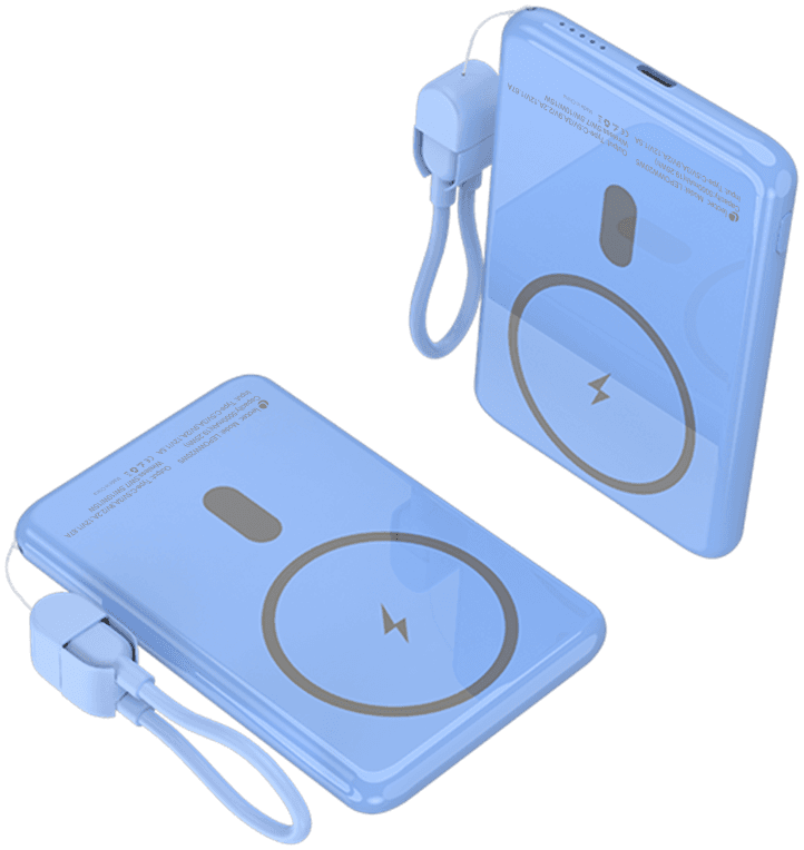Power Bank Leotec inalámbrico 20W 5000mAh Azul — imagen 1
