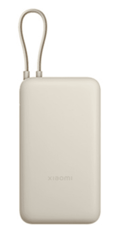 Power Bank Xiaomi 33W 20000mAh Cable Integrado Tan — imagen 1