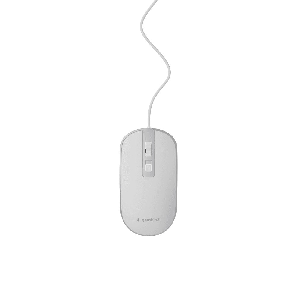 Ratón Gembird MUS-4B-06-WS Óptical 1200 DPI White Silver USB — imagen 1