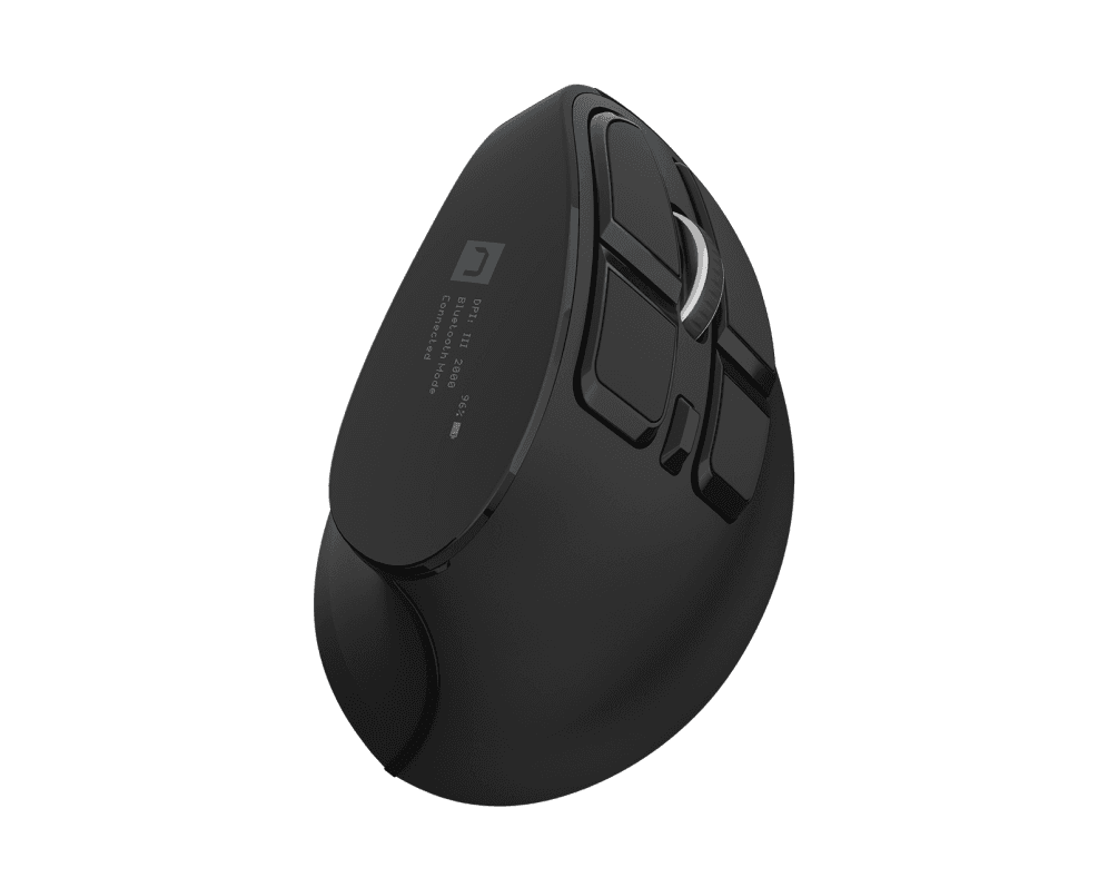 Ratón Natec Euphonnie Pro Vertical Diestro 4000 DPI Negro Bluetooth Pilas — imagen 1