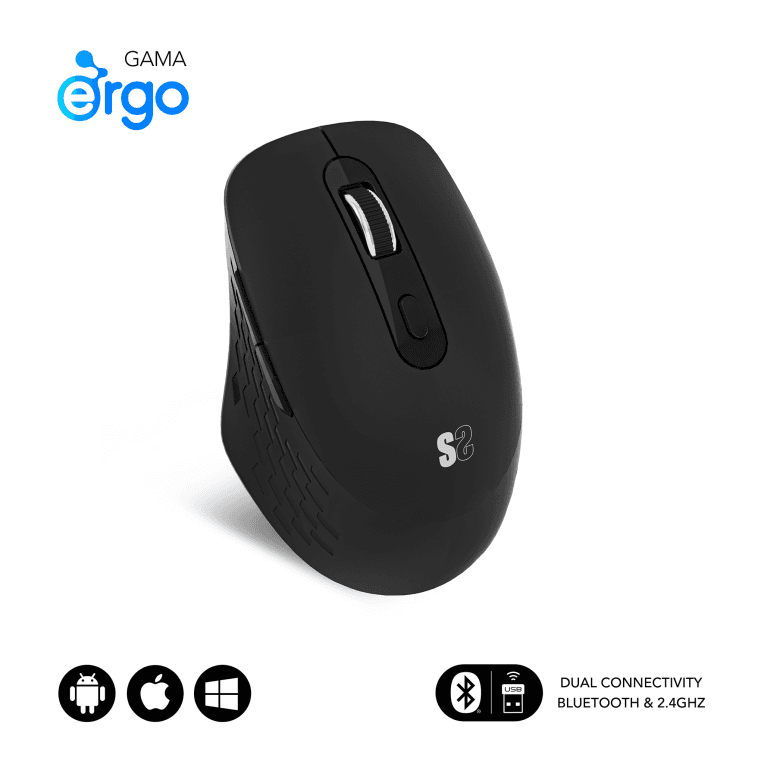 Ratón Subblim Curve Ergo Dual Blanco Bluetooth Bateria Recargable — imagen 1