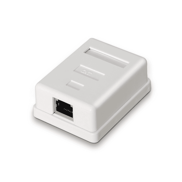 Roseta de Superficie Aisens RJ45 Cat.6 FTP 1 Toma Blanco A139-0303 — imagen 1