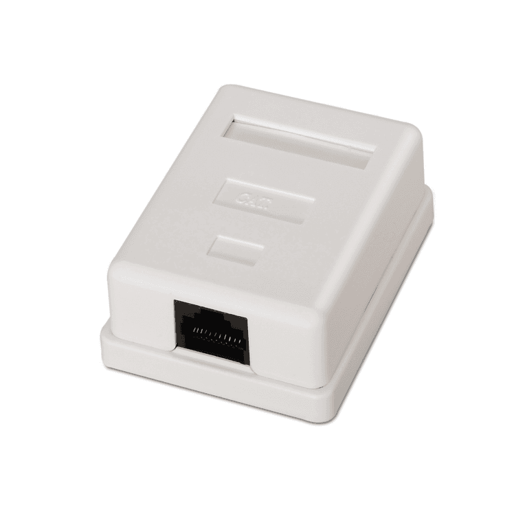 Roseta de Superficie Aisens RJ45 Cat.6 UTP 1 Toma Blanco A139-0301 — imagen 1