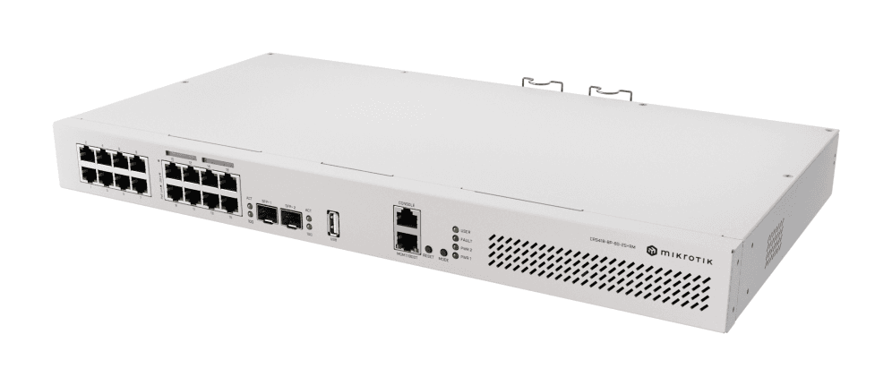 Router MikroTik CRS418-8P-8G-2S+RM Switch Router 8 Puertos PoE — imagen 1