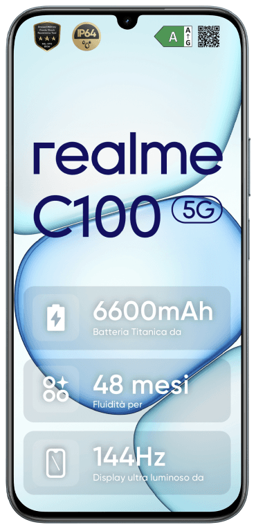 SmartPhone Realme C100 5G 6.8" SIM doble Android 16 4Gb 256Gb 6600mAh Verde — imagen 1