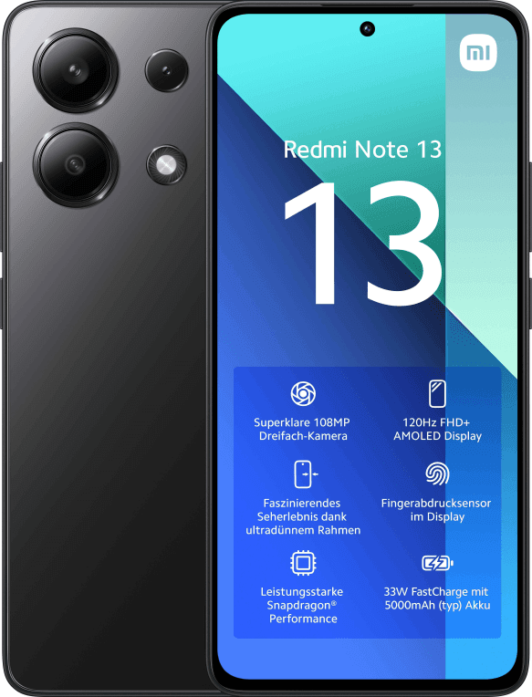 SmartPhone Xiaomi Redmi Note 13 6.67 8GB RAM 256GB ROM Black — imagen 1