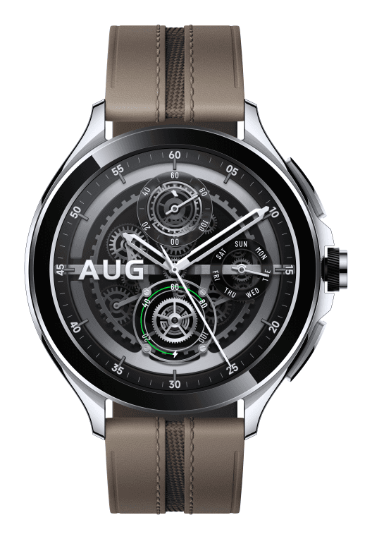 SmartWatch Xiaomi Watch 2 Pro Silver Case With Brown Strap — imagen 1