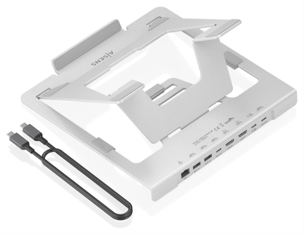 SOPORTE AISENS SOBREMESA AJUSTABLE PORTATIL/TABLET USB-C DOCK 7 EN 1 — imagen 1