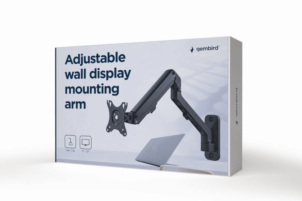 Soporte Gembird MA-WA1-02 Brazo Montaje Pared Ajustable 27 Pulgadas 7kg — imagen 1