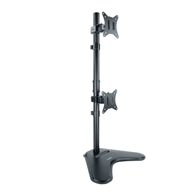 SOPORTE MESA TOOQ 2 PANTALLAS VERTICALES 17"-32" NEGRO — imagen 1