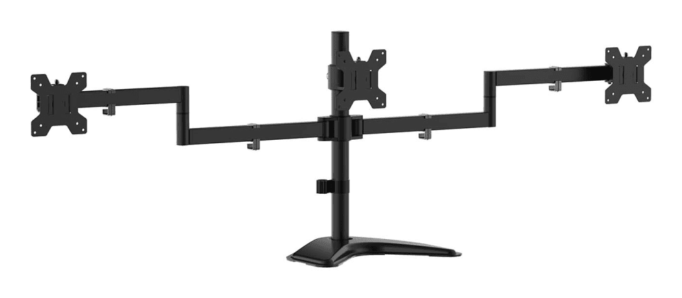 SOPORTE MONITOR AISENS MESA PEANA GIRA INCLI 3 MONI 10KG (3 PIV 2 BRAZOS)13"-27" — imagen 1