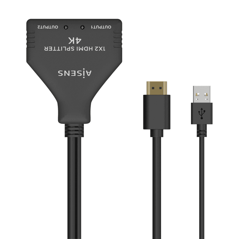 Splitter Aisens A123-0654 DuplicadorHdmi4K30Hz1x2ConAlimentacionUsb30Cm — imagen 1