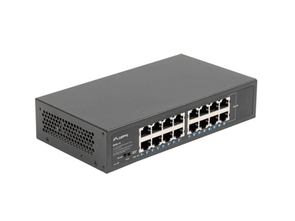 Switch Lanberg 16 Puertos Gigabit Ethernet Rack 10/19" — imagen 1