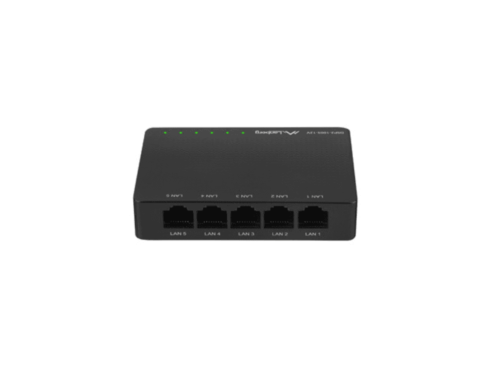Switch Lanberg 5 Puertos Gigabit RJ45 Ethernet 12V — imagen 1