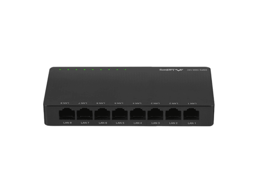 Switch Lanberg 8 Puertos Gigabit RJ45 Ethernet 12V — imagen 1