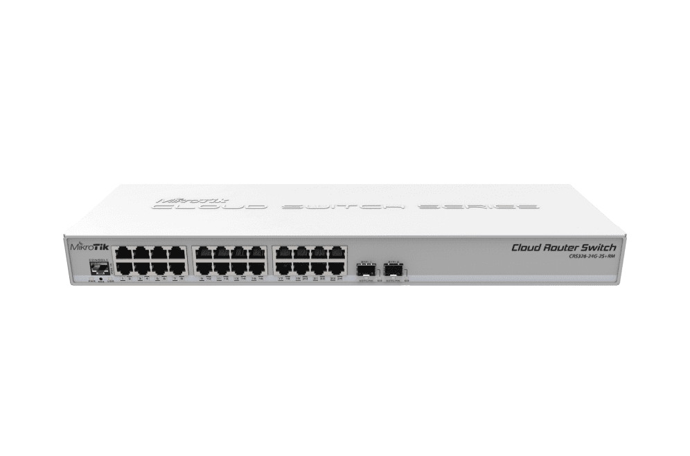 Switch Mikrotik CRS326-24G-2S+RM Con 24 Puertos Gigabit Y 2 SFP+ — imagen 1