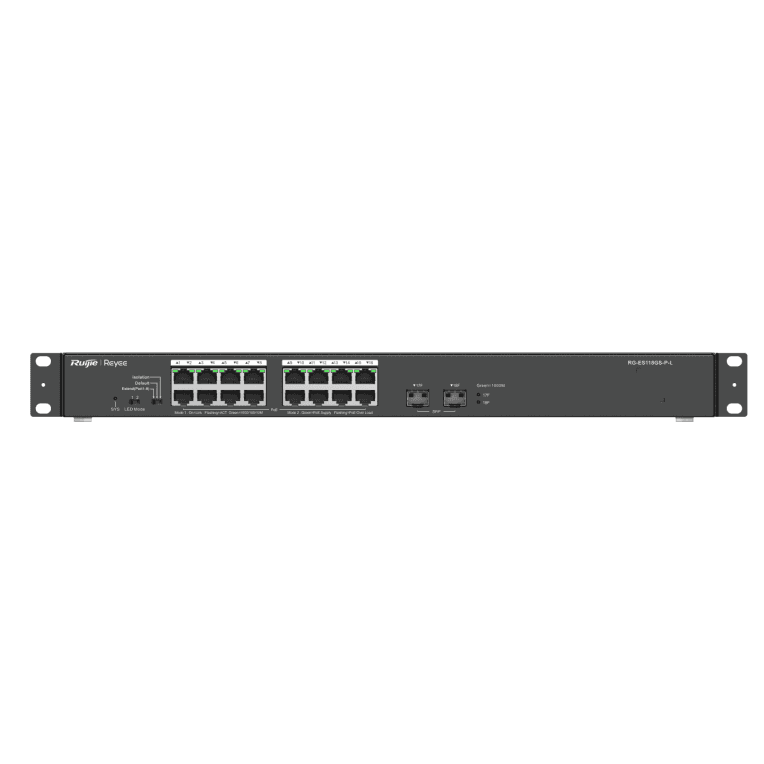 Switch Ruijie Networks RG-ES118GS-P-L 16 Puertos + 2 SFP — imagen 1