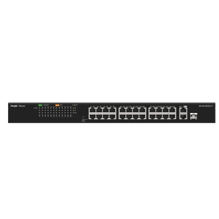 Switch Ruijie RG-ES126FGS-LP - Conmutador No Gestionado 24 Puertos PoE — imagen 1