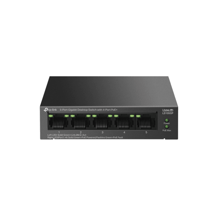 Switch Tp-link LS105GP 5 Puertos Gigabit Con 4 Puertos PoE+ Para Dispositivos IP — imagen 1