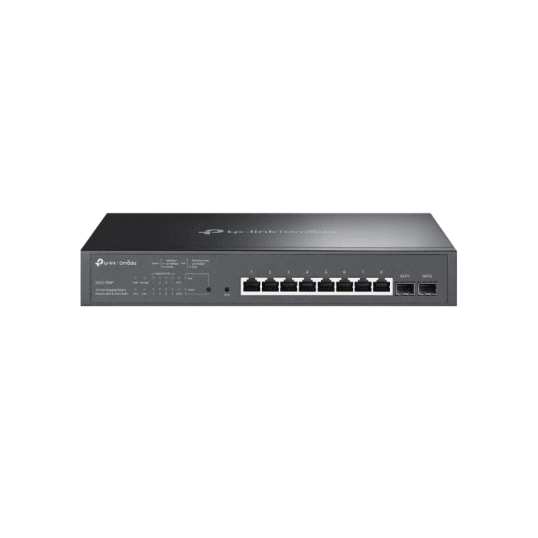 Switch Tp-Link Omada TL-SG2210MP L2, 8x2,5G PoE+, 2xSFP, 150W — imagen 1