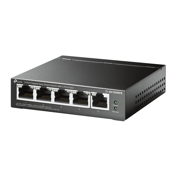 Switch Tp-link Professional 5 Port Gigabit Easy Smart 4 Port PoE+ — imagen 1